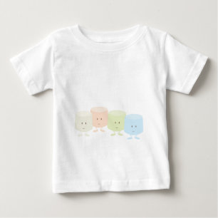 Happy marshmallows standing together baby T-Shirt