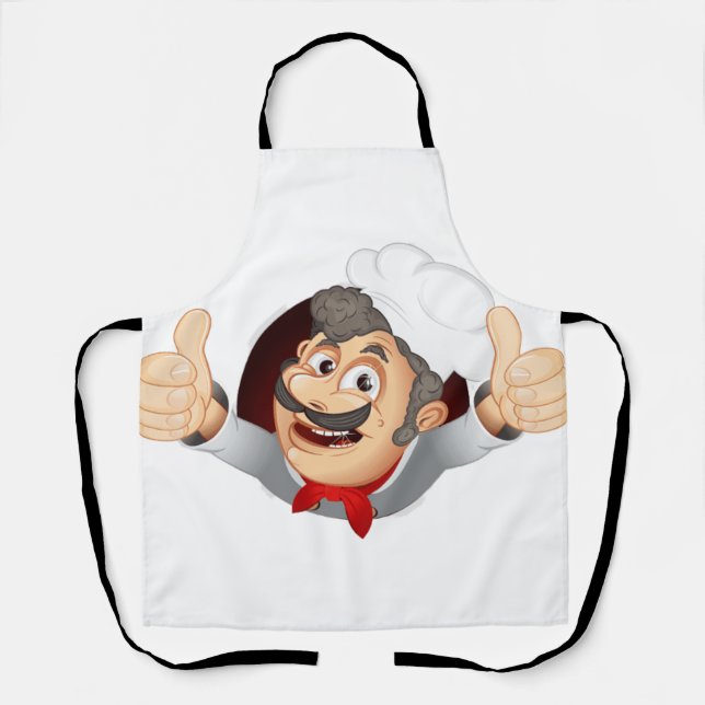 Happy Master Chef White Apron (Front)