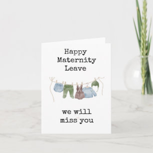 Happy Maternity Leave, Baby Boy Card