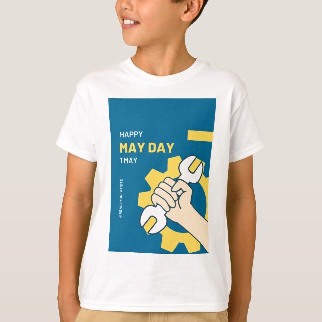 Happy may day design T-Shirt (Front)