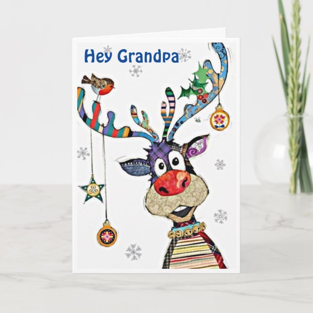 *HAPPY ME** SPENDING CHRISTMAS w/ GRANDPA HOLIDAY Card (Front)