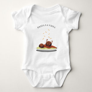 Happy Meatball "Pasta La Vista!" Baby Bodysuit
