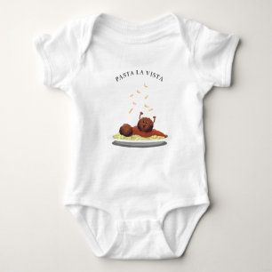 Happy Meatball "Pasta La Vista!" Baby Bodysuit
