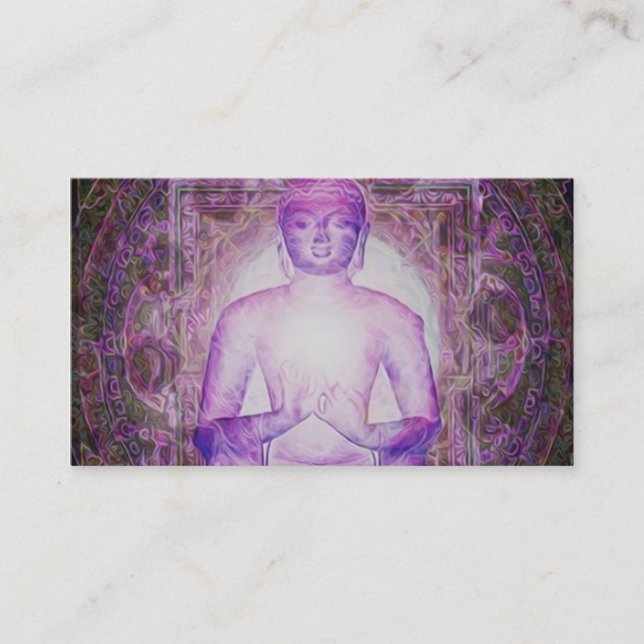Happy Meditating Buddha Business Card (Front)