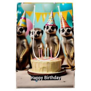 Happy Meerkat Birthday,  Medium Gift Bag