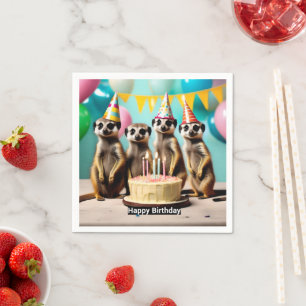 Happy Meerkat Birthday, Napkin
