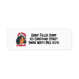 Happy Melanin Christmas Merry X-mas Black Sista