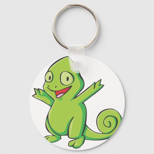 Happy Meller’s Chameleon Cartoon Key Ring (Front)