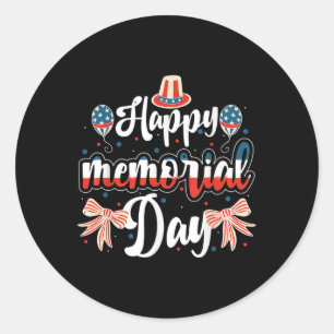 Happy Memorial Day _1  Classic Round Sticker