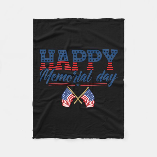 Happy Memorial Day _4  Fleece Blanket (Front)