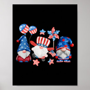 Happy Memorial Day 4th Of July With Usa Flag Poster