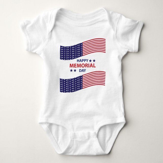 Happy Memorial Day    Baby Bodysuit (Front)