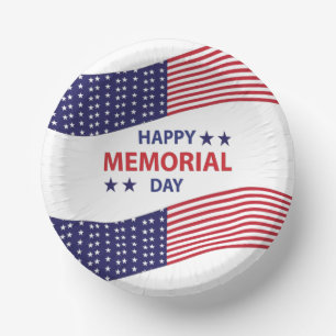 Happy Memorial Day Paper Plate