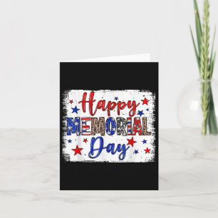 Happy Memorial Day Patriotic American Flag 4th Of Card
