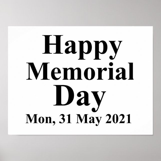 Happy Memorial Day Poster (Front)