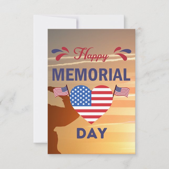 Happy Memorial Day Thank You Card (Front)