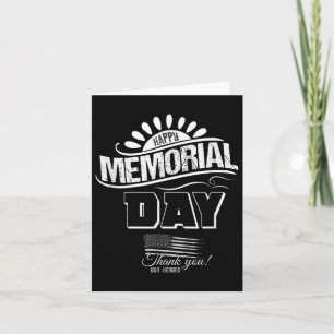 Happy Memorial Day Thank You Gift  Card