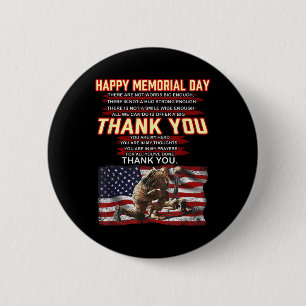 Happy Memorial Day There Are Not Words Big Enough 6 Cm Round Badge