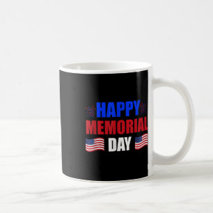 Happy Memorial Day Usa Flag Patriotic Coffee Mug