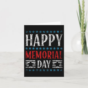 Happy Memorial Day Veteran Military Combat Card