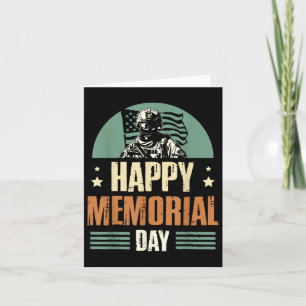 Happy Memorial Day Veteran Military Combat Card