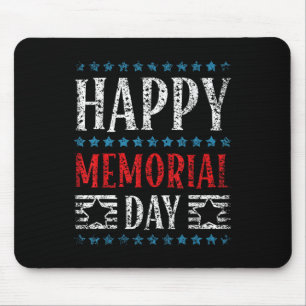 Happy Memorial Day Veteran Military Combat Mouse Pad