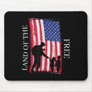 Happy Memorial Day Veterans Land Of The Free Mouse Pad