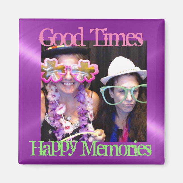 Happy Memories Reminder Refrigerator Photo Magnets (Front)