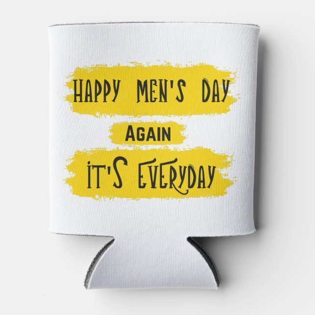 Happy Men's Day Can Cooler (Front)