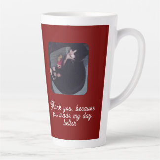 Happy Meow Day ,Cat Lovers Latte Mug