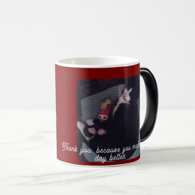 Happy Meow Day ,Cat Lovers Magic Mug (Front Right)