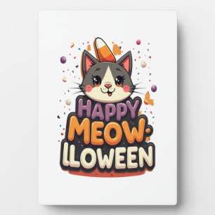 Happy Meow-lloween Cat Plaque