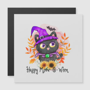 Happy Meow-o-ween -Black Witch Cat