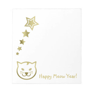 Happy Meow Year - Custom background colour Notepad