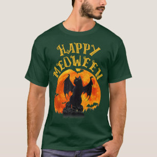 Happy Meoween Witch Cats Halloween Animal Pet Kitt T-Shirt