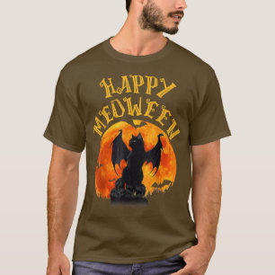 Happy Meoween Witch Cats Halloween Animal Pet Kitt T-Shirt