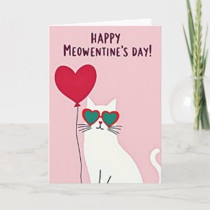 Happy Meowentine Day Cat Card