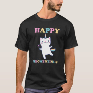Happy Meowentine S Day Meowentine Funny Valentine T-Shirt