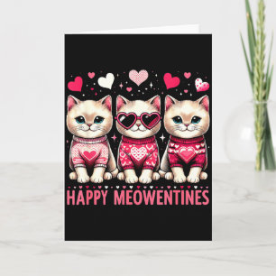 Happy Meowentines Cute Valentine Cats Love Funny M Card