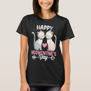 Happy Meowentine's Day Cute Cat Valentines Day 3 T-Shirt