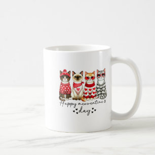 Happy Meowentine's Day Cute Valentines Funny Cat S Coffee Mug