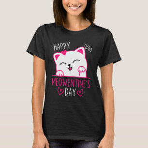 Happy Meowentine's Day Valentine's Day Cute Cat T-Shirt