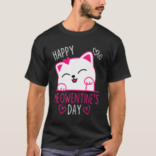 Happy Meowentine's Day Valentine's Day Cute Cat T-Shirt