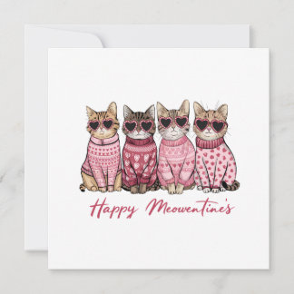 Happy Meowentines Valentines Day Card