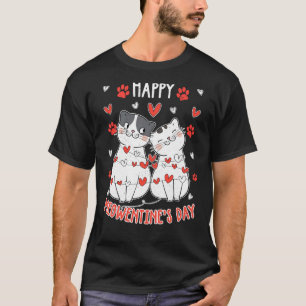 Happy Meowentines Valentines Day Cute Cat Kitten V T-Shirt