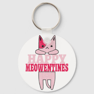 Happy Meowentines Valentine's day gifts for her Key Ring