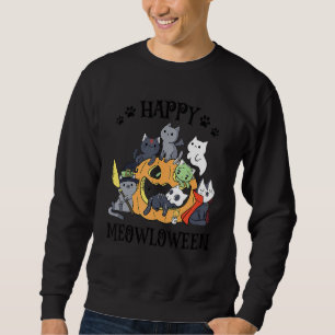 Happy Meowloween Cute Cat  Halloween Costume  Cats Sweatshirt