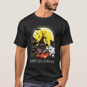 Happy Meowloween Mummy Black Cat Halloween T-Shirt