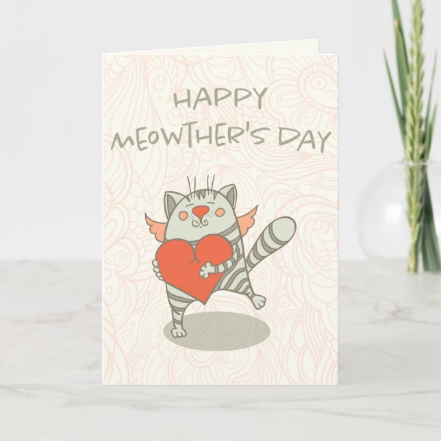 Happy Meowther's Day Cat Mum Mother's Day Card (Front)