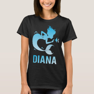 Happy Mermaid - Diana Name T-Shirt